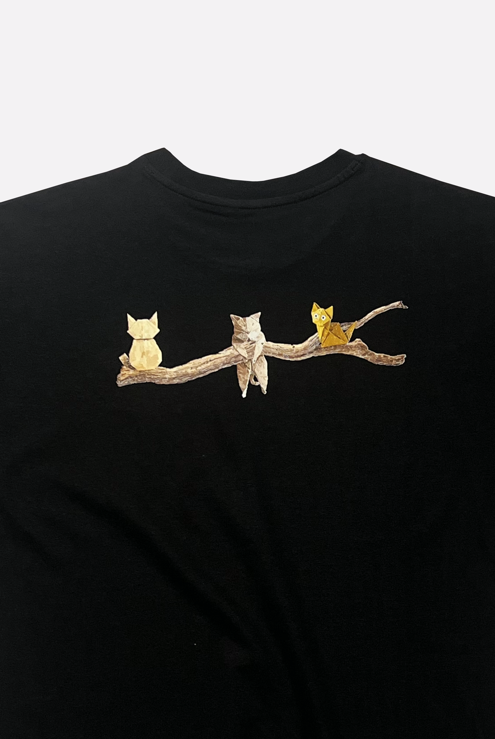 Whimsy Tee back original graphic artwork detail – Studio Drop
