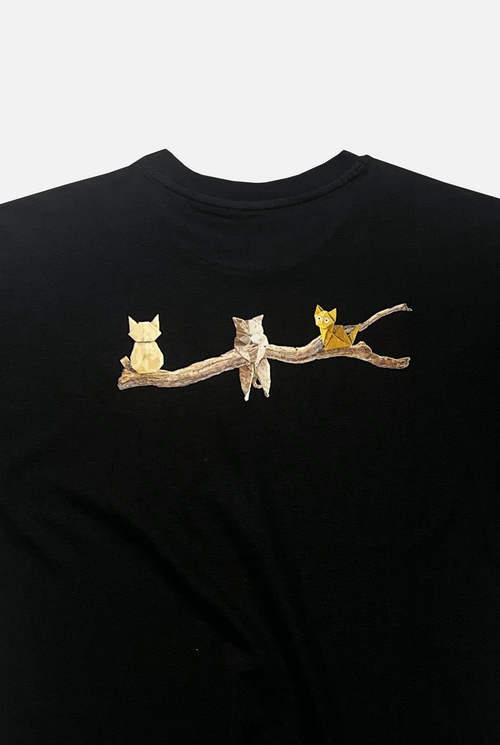 Whimsy Tee back original graphic artwork detail – Studio Drop