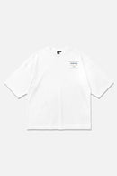 South Coast Ride white oversized organic cotton T-shirt, front view – Studio Drop