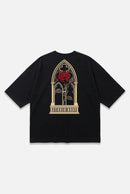 Studio Drop Regalia oversized black T-shirt, back view